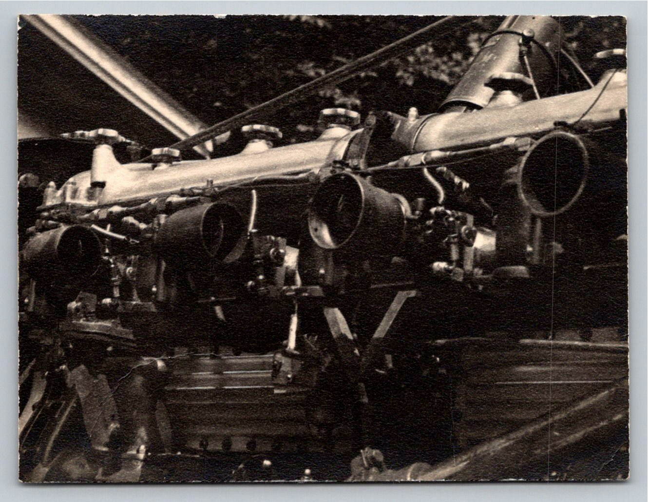 Vintage 1950s Racing Car Engine Bay Silver Gelatin Photo