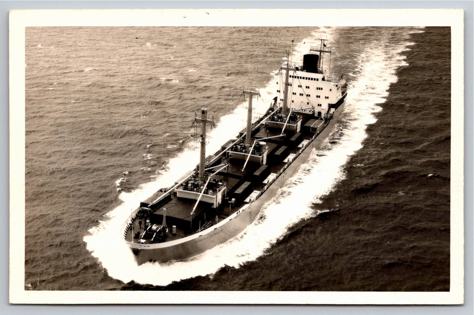 Vintage 1960s MS Konsul Schulte Cargo Ship Photo Emden