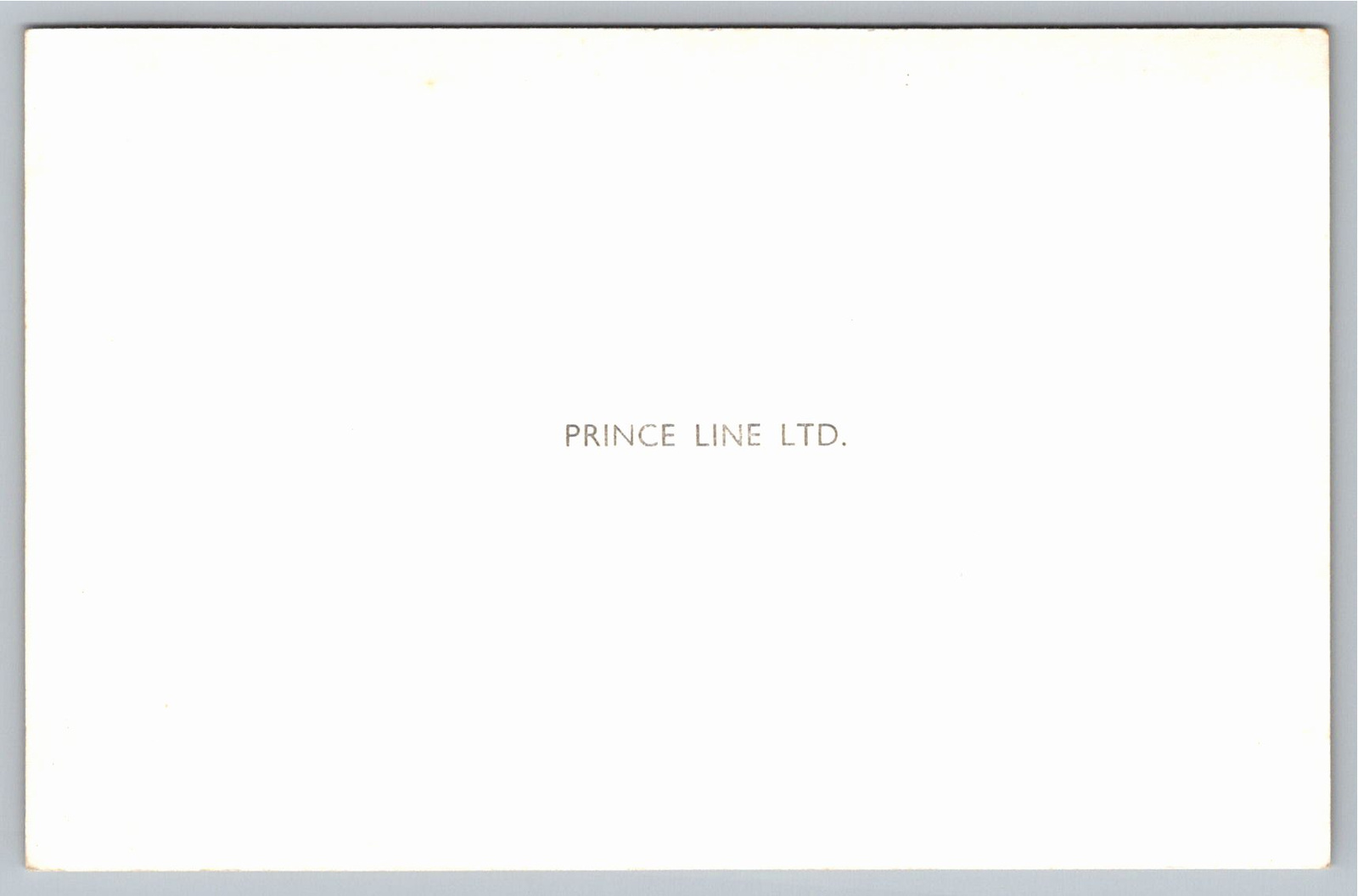 Vintage Prince Line MV Stuart Prince Maritime Photograph - Back / Reverse View