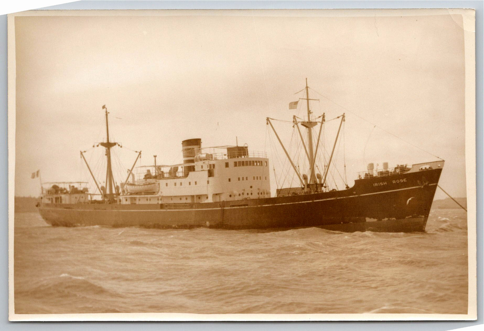 Vintage 1950s Irish Rose Cargo Ship Photo, Scozzafava NY