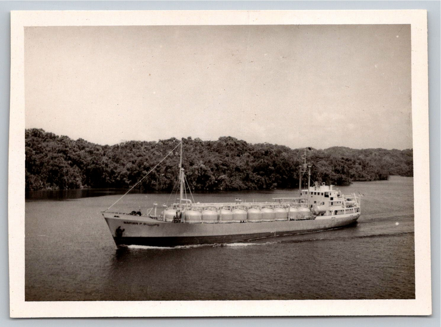 1950s Vintage Photo of LPG Tanker Ship Marian P. Billups