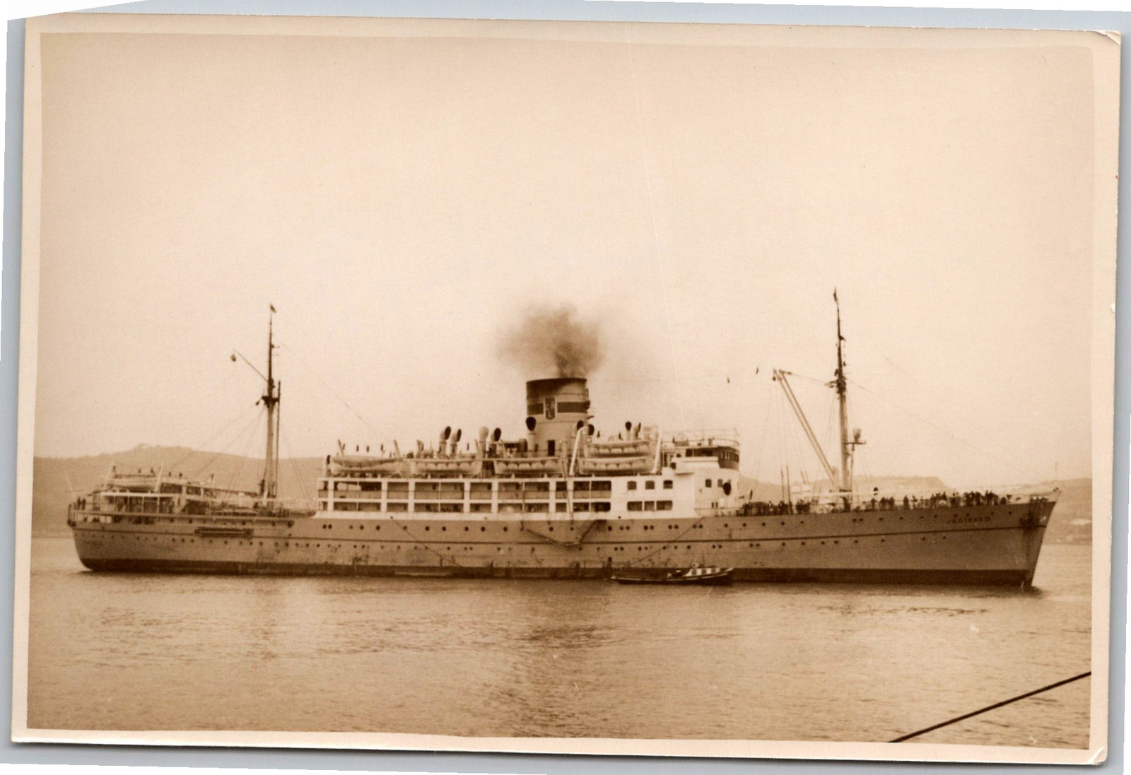 Vintage SS Jagiello Polish Ocean Liner Photo by Scozzafava