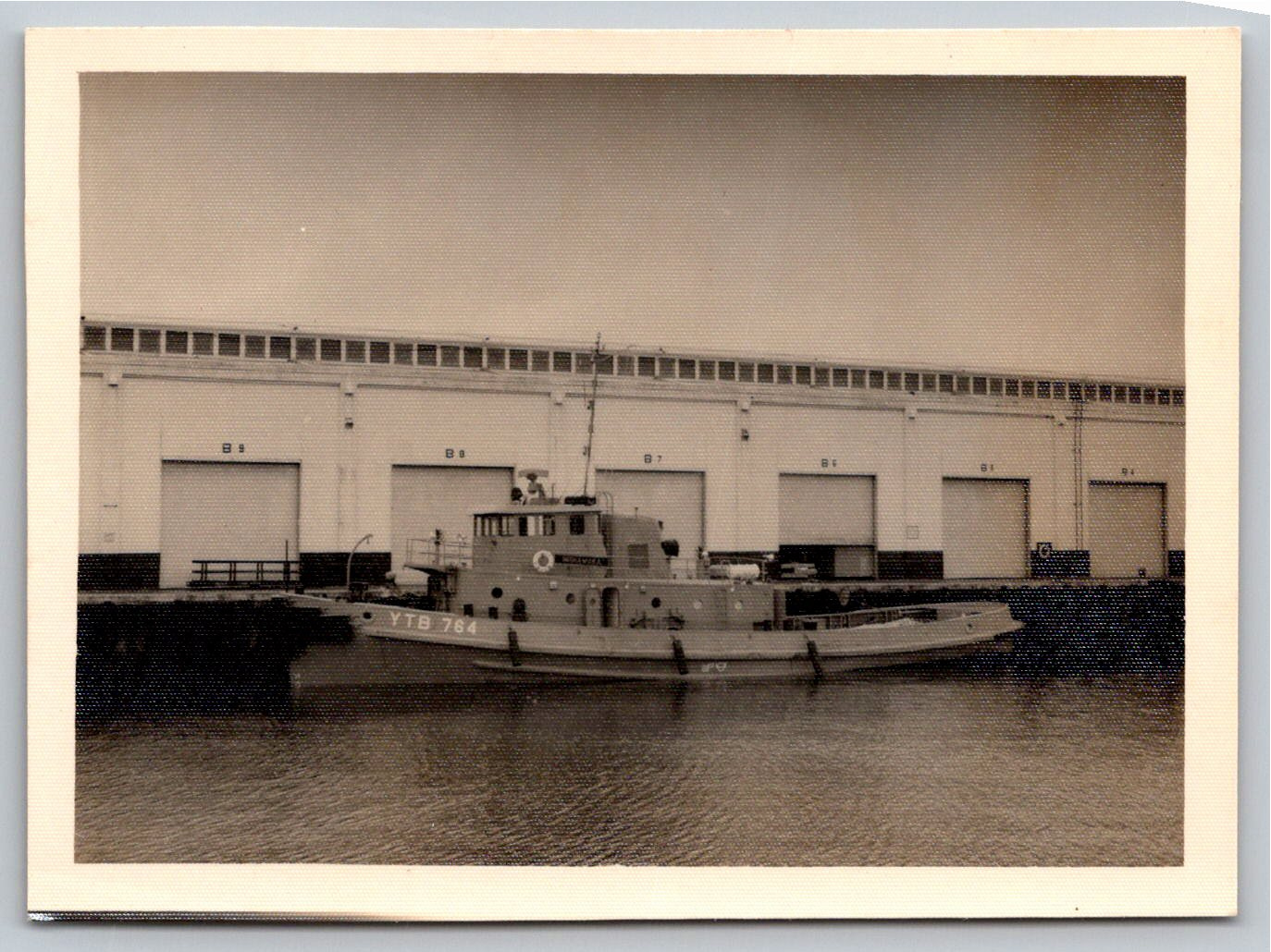 Vintage 1960s US Navy Tugboat USS Mishawaka YTB-764 Photo