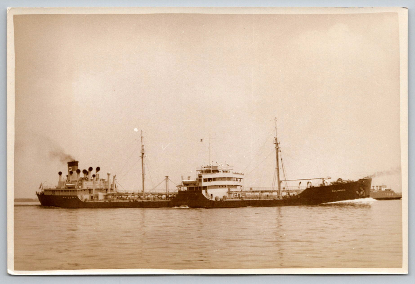 Vintage SS Gulfmoon Gulf Oil Tanker Photo by R. Scozzafava