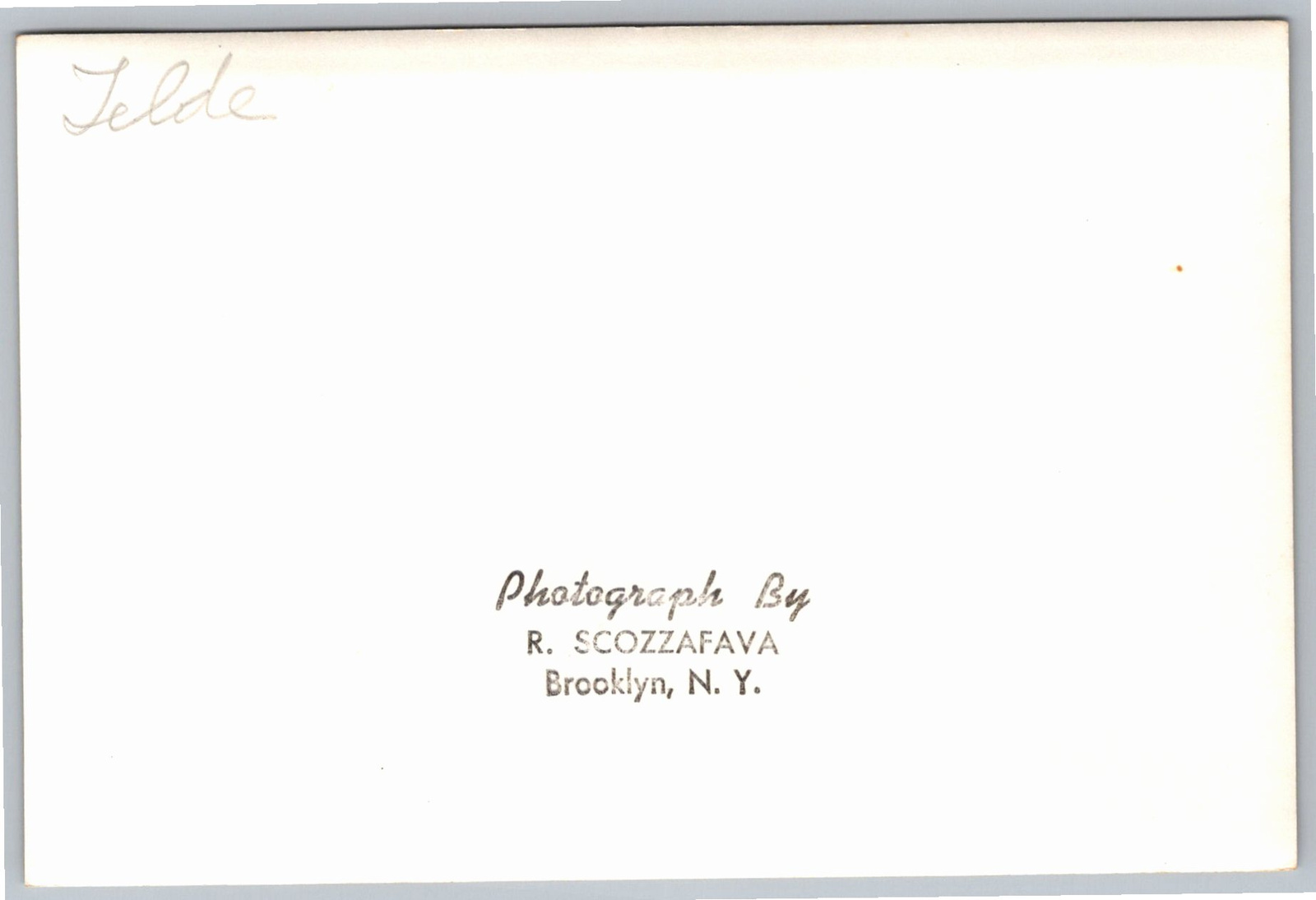 Vintage SS Telde Banana Boat Steamship Photo by Scozzafava - Back / Reverse View
