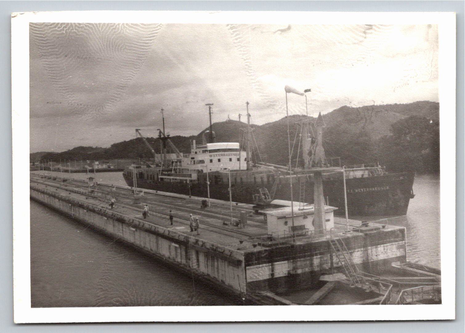 1950s SS FE Weyerhaeuser Panama Canal Ship Original Photo