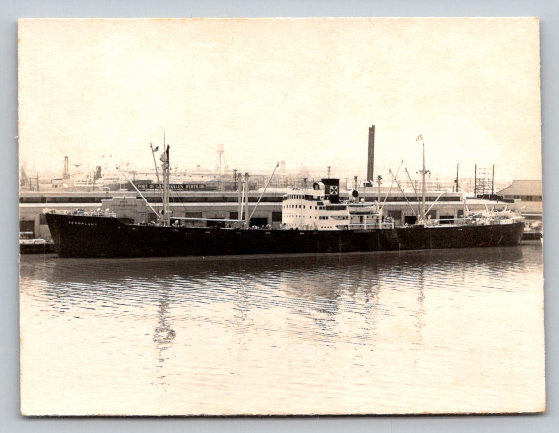 Vintage Fernplant Ship Photo Port of Los Angeles Berth 101