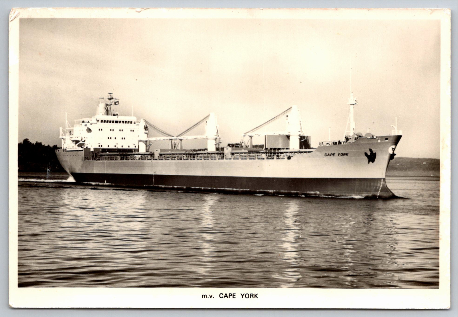 1969 MV Cape York Cargo Ship Vintage Gelatin Silver Print