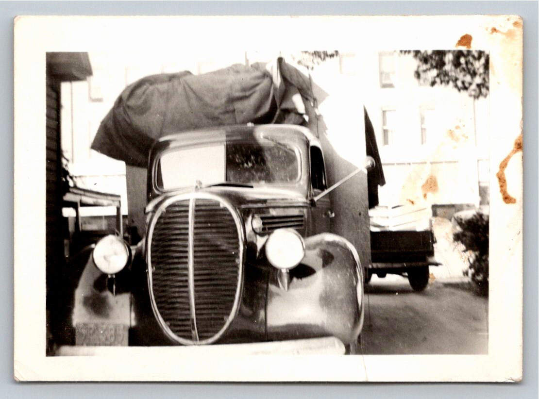 Vintage 1938 Ford Commercial Truck Photo | Vernacular B&W