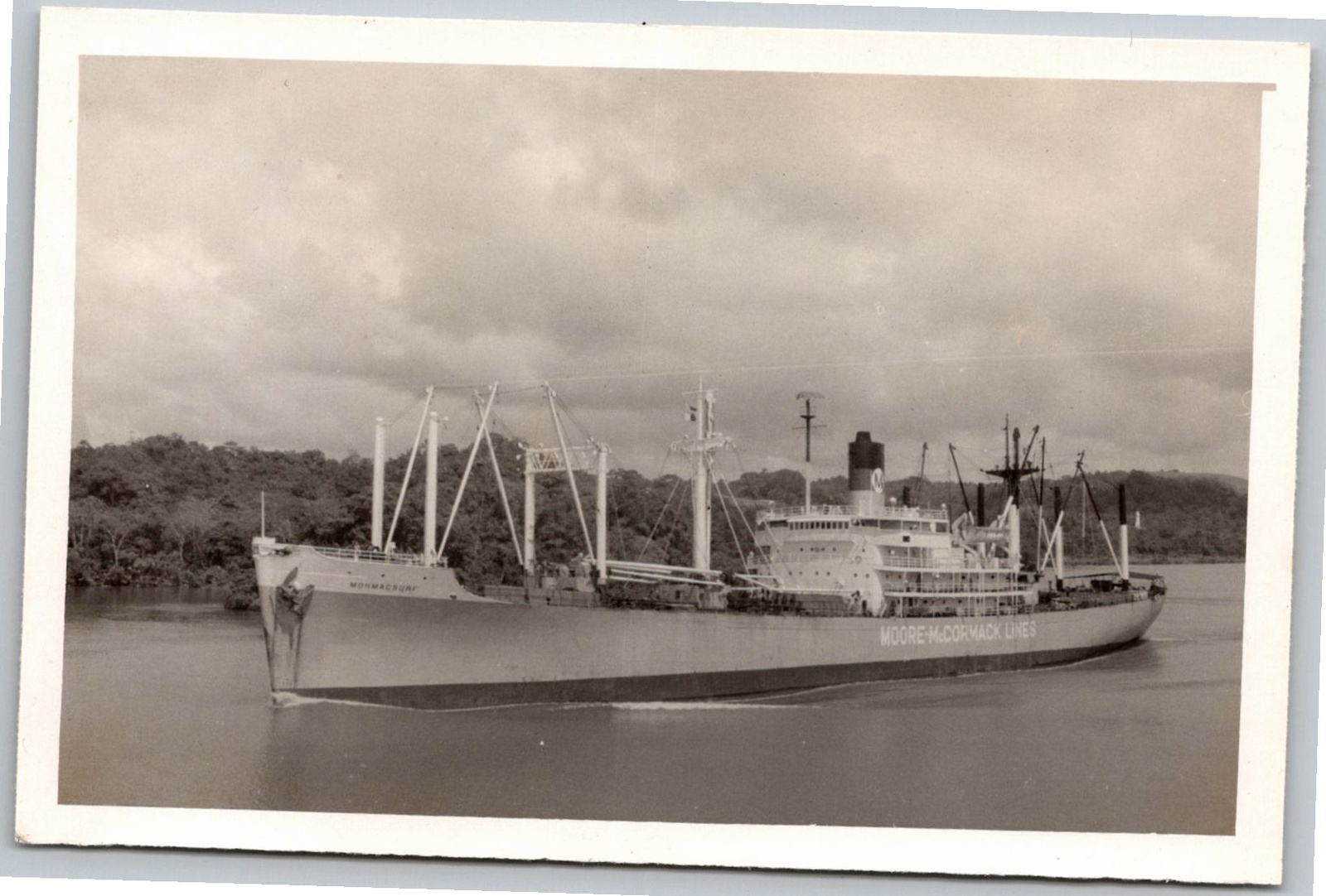 Vintage SS Mormacsurf Ship Photo Moore McCormack Lines 1950s