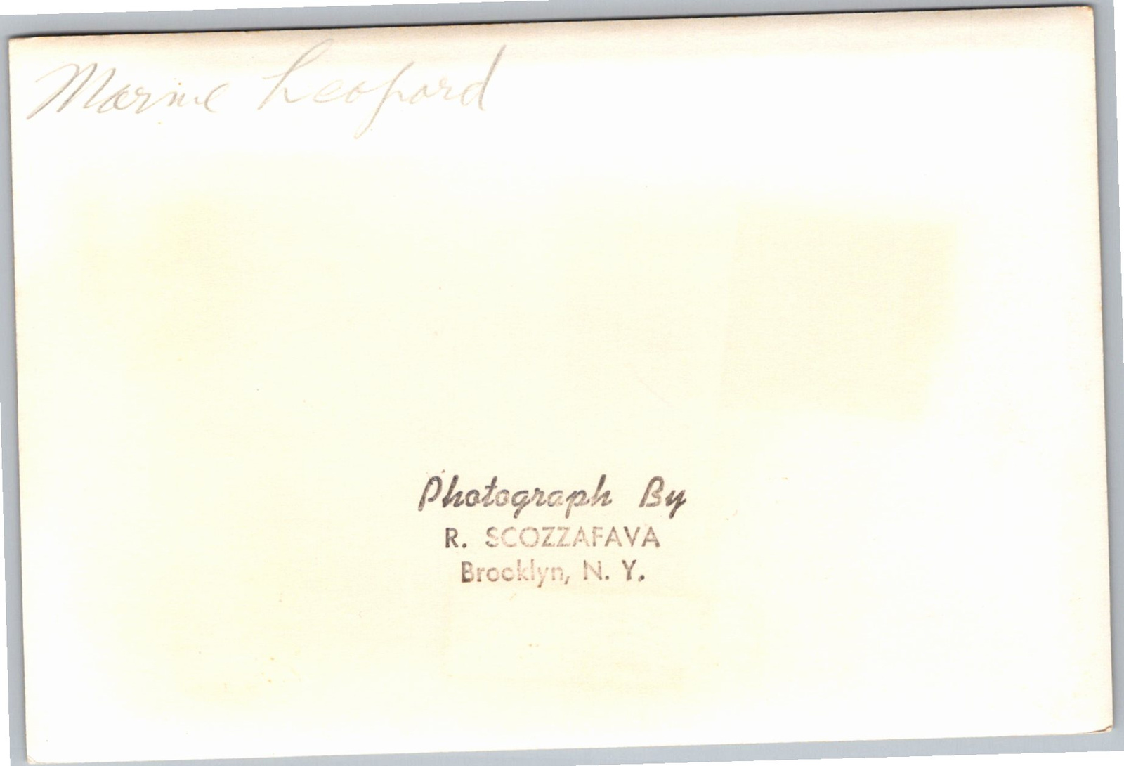 1950s SS Marine Leopard Cargo Ship Photo by R Scozzafava - Back / Reverse View