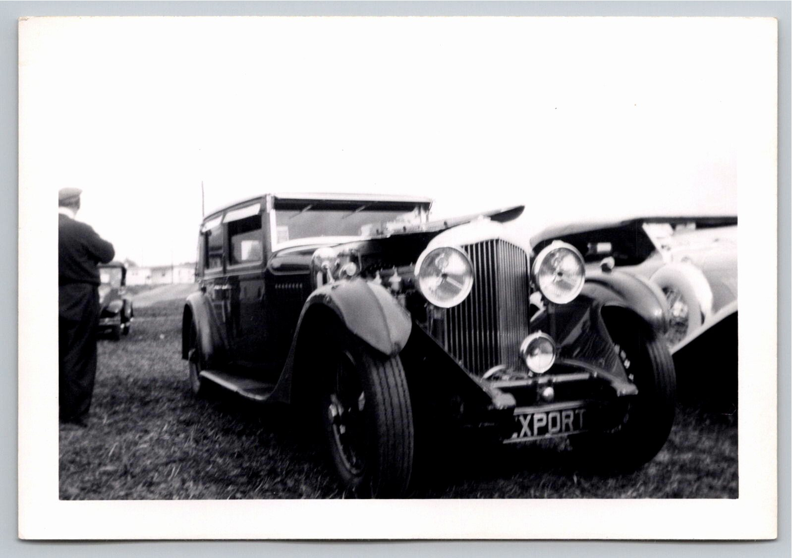 Vintage Bentley Classic Luxury Saloon Automobile B&W Photo