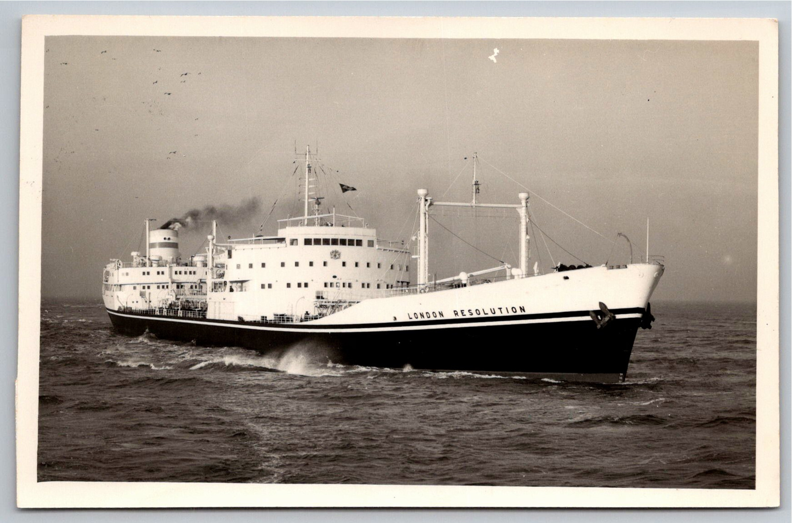 1957 Vintage London Resolution Steam Turbine Ship Photo
