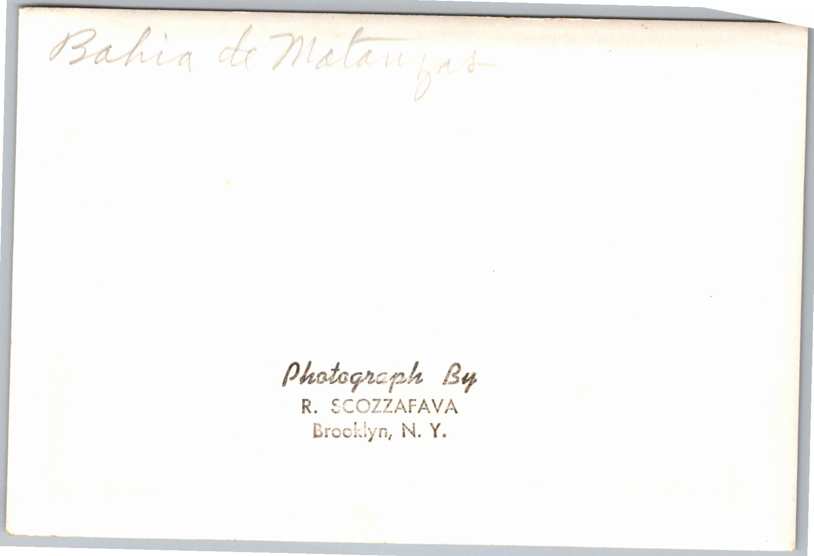Vintage 1950s Bahia De Matanzas Cargo Ship Photo Brooklyn - Back / Reverse View