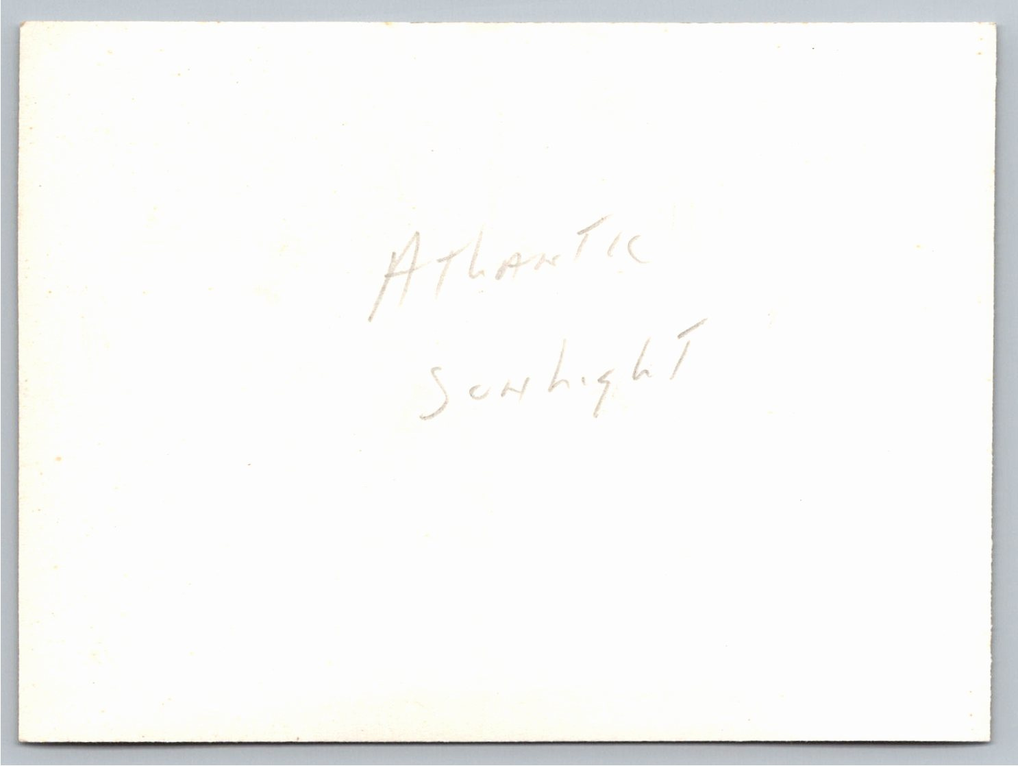Vintage 1950s Photo SS Atlantic Sunlight Panama Canal Locks - Back / Reverse View