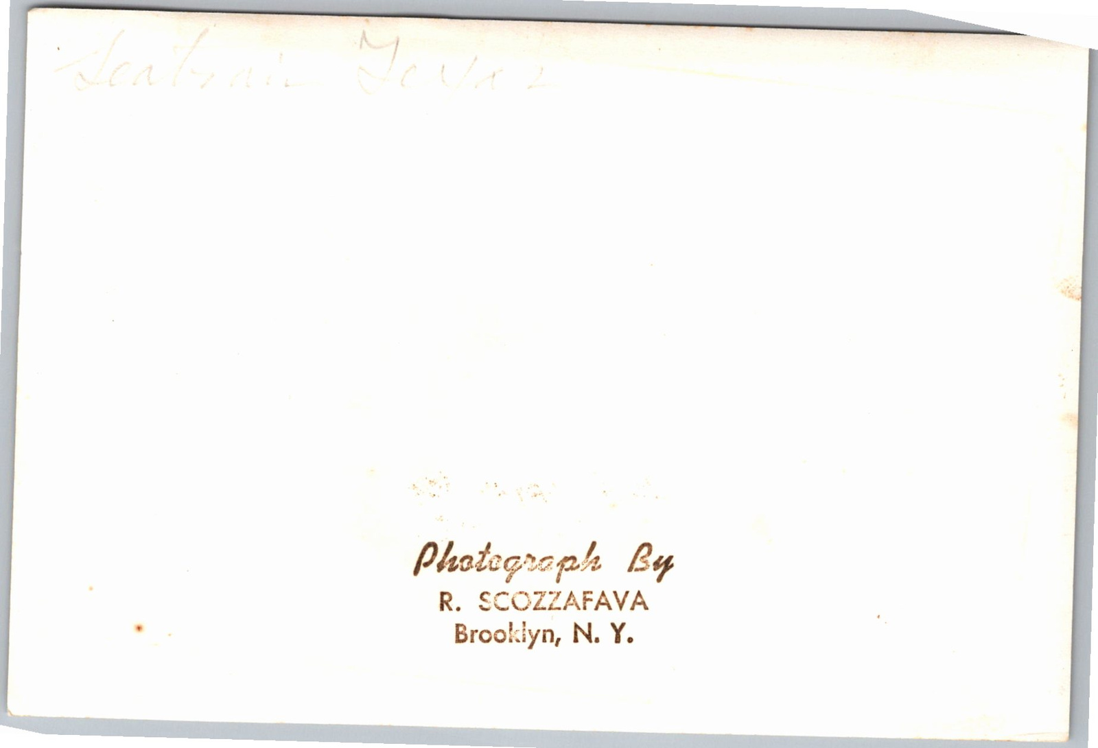 Vintage 1940s SS Seatrain Texas Cargo Ship B&W Photograph - Back / Reverse View