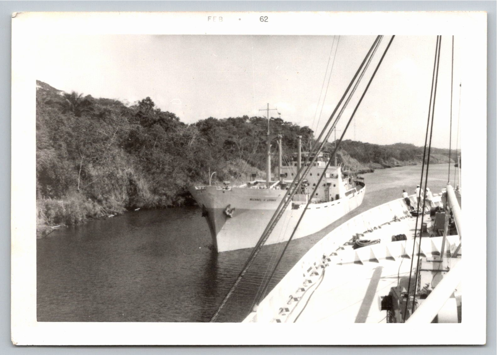 1962 Photo Panama Canal Freighter Ship Michael G Livanos
